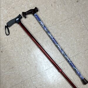 Red and Floral Walking Canes